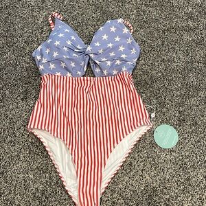 NWT Red, White and Blue one piece